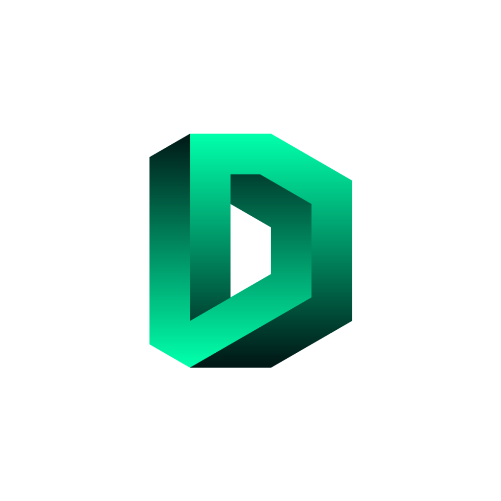 3D Letter D Logo
