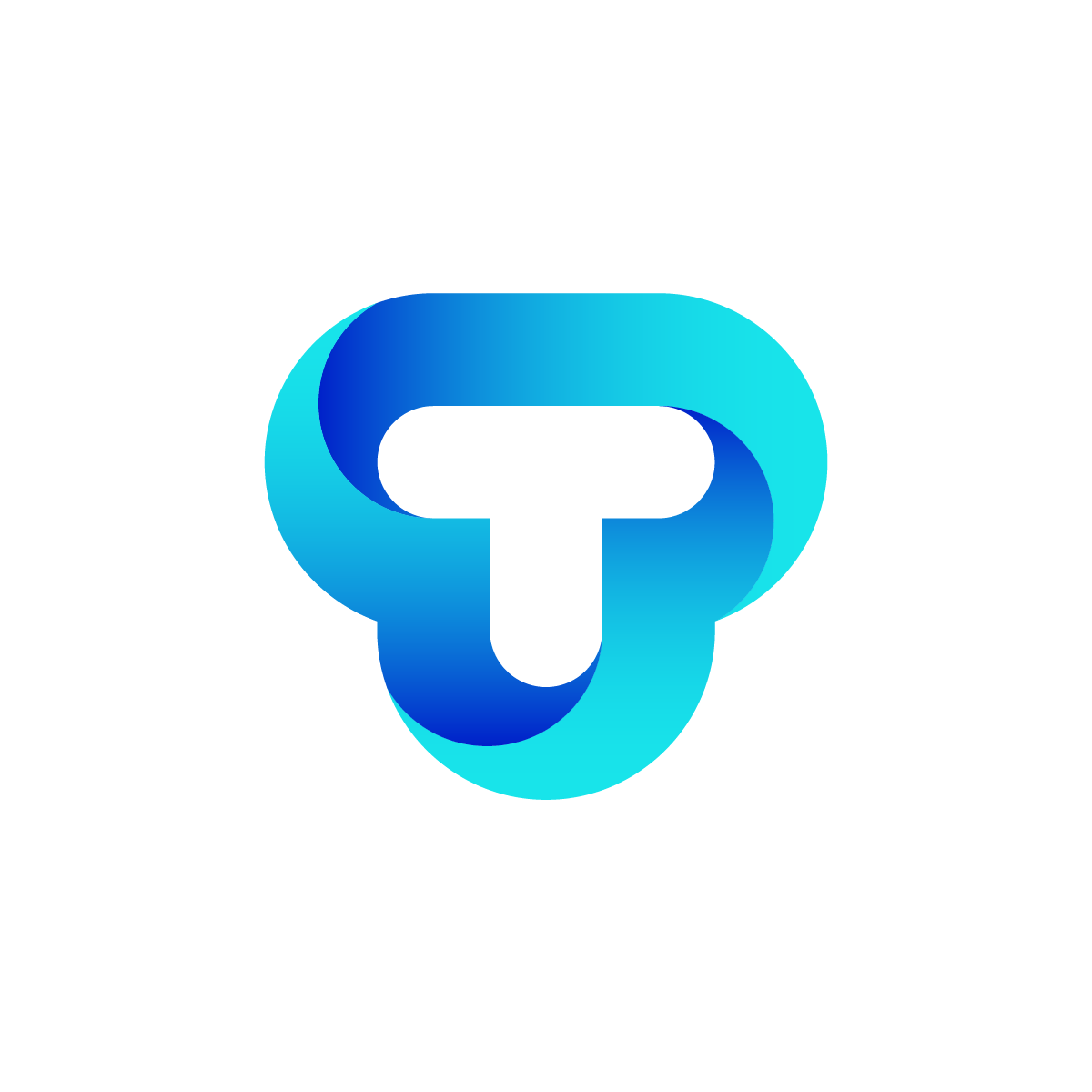 Eye-catching logo with letter 'T' composed of circles and gradients, conveying depth, dynamic flow, and a sense of transition.