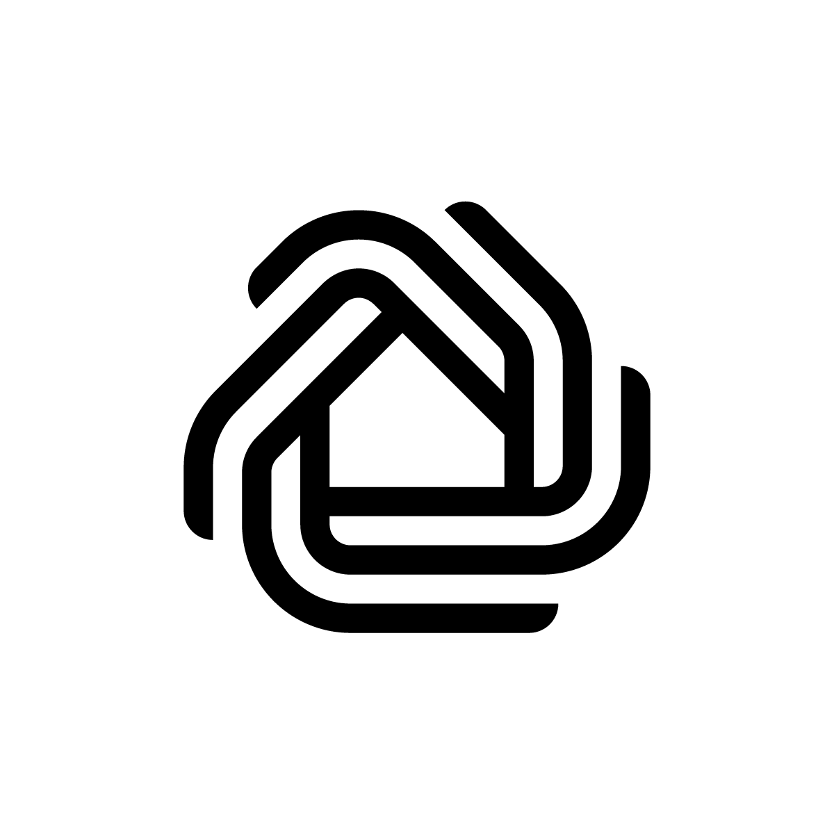 House Nest Logo creatively merges lines to craft a harmonious blend of house and nest, symbolizing home, security, unity, and community for real estate, property development, and hospitality ventures.
