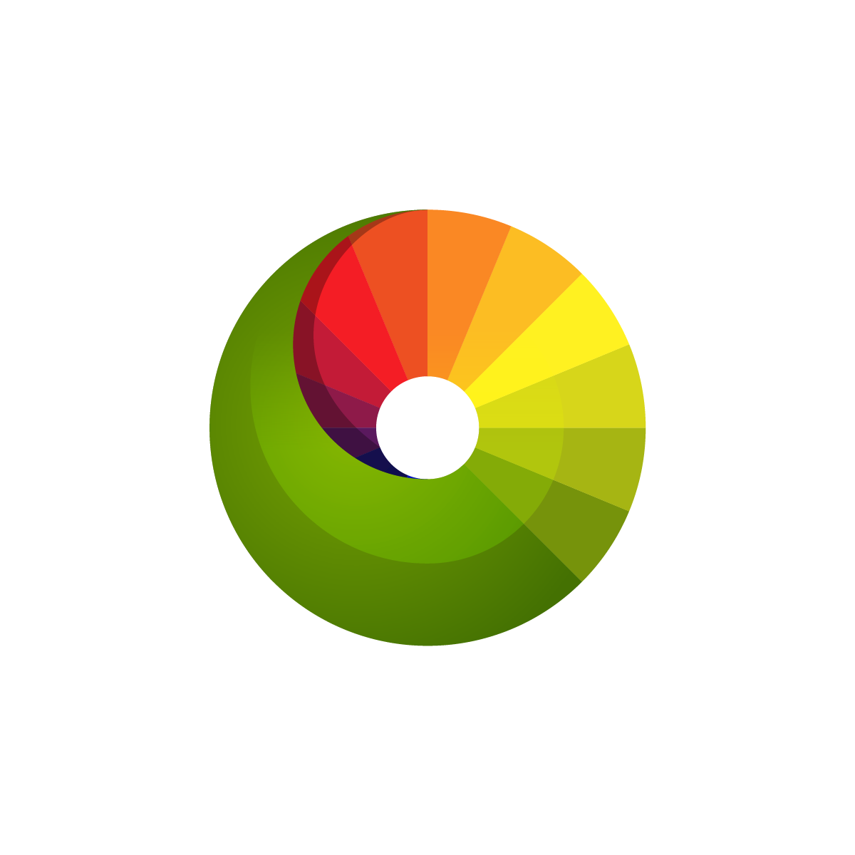 Creative logo merging pie chart (traffic) and alligator tail (gator), ideal for analytics apps and traffic checker websites.