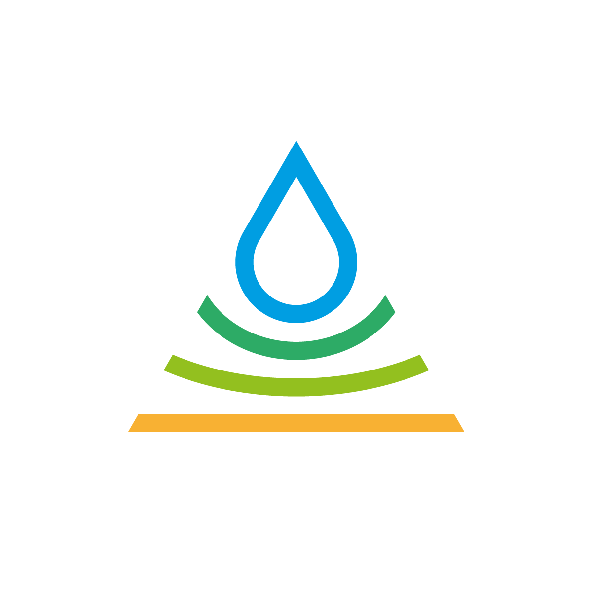 Triangle Drop Logo blends triangles and circles into a raindrop shape, symbolizing growth, unity, and nurturing, tailored for agricultural businesses.