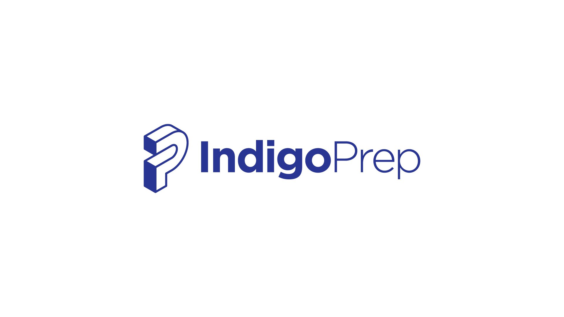 IndigoPrep - Educational Platform logo, 'IP' letters connected in a 3D shape, symbolizing educational connectivity and excellence