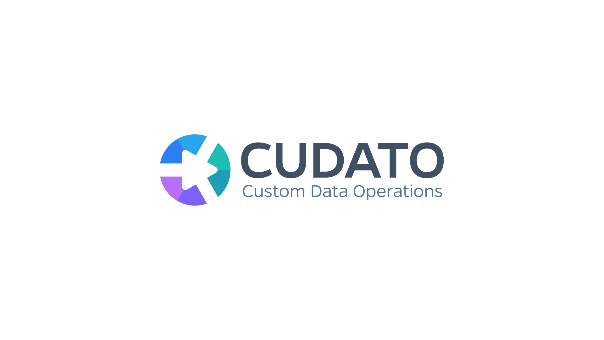 CUDATO - Software Automation Technology logo, circle with three arrows inside, symbolizing automation and technological efficiency