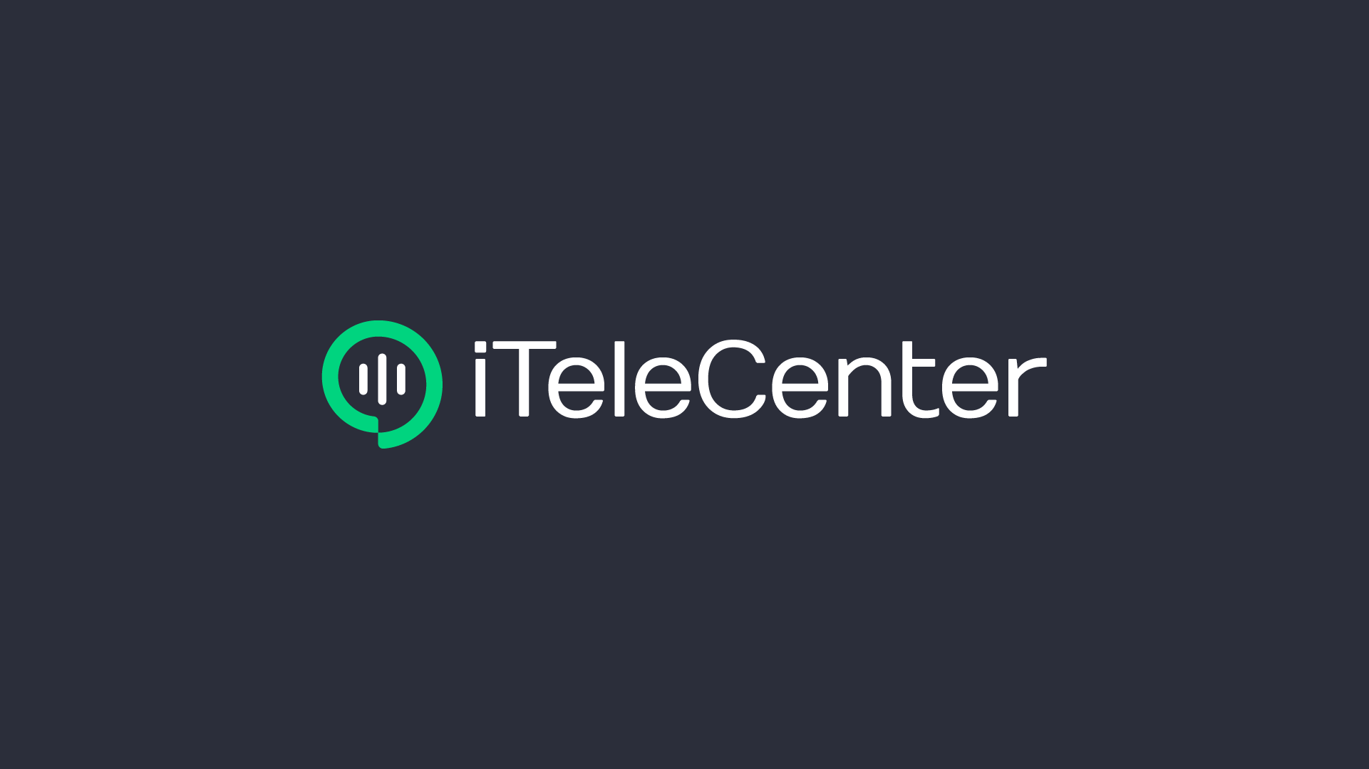 iTeleCanter - Virtual Phone System logo, chat bubble with lines inside, symbolizing communication and virtual phone services