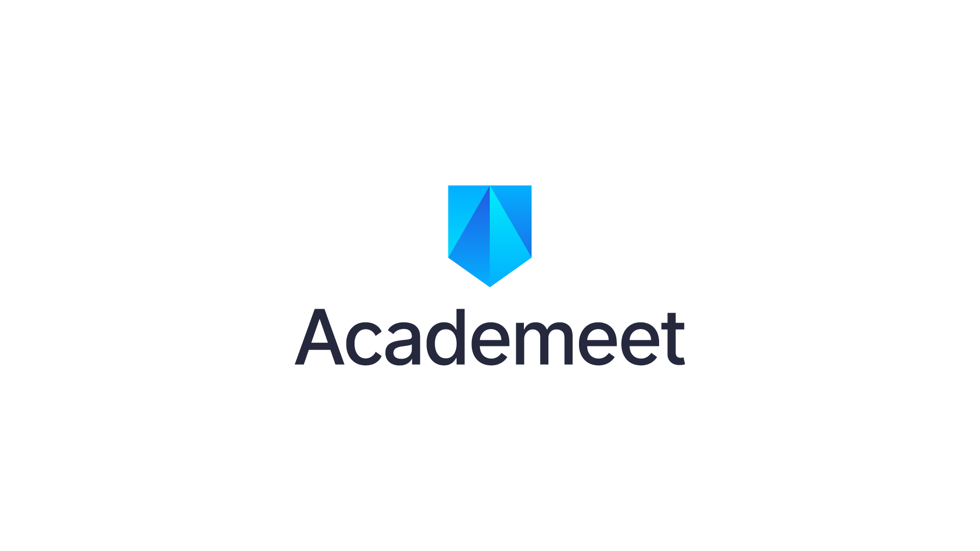 Academeet - Event Management Company logo, combining a shield with the letter 'A', symbolizing security and organization in event management