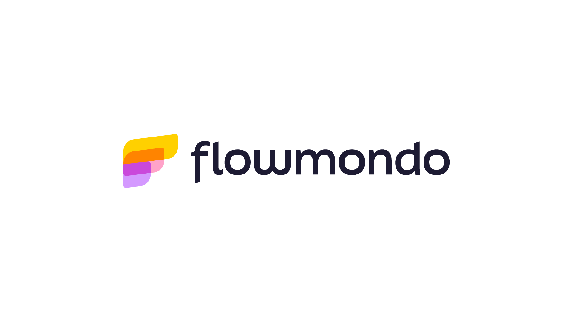 Flowmondo - Colorful F logo for E-commerce Automation Agency, symbolizing vibrant and dynamic automation solutions