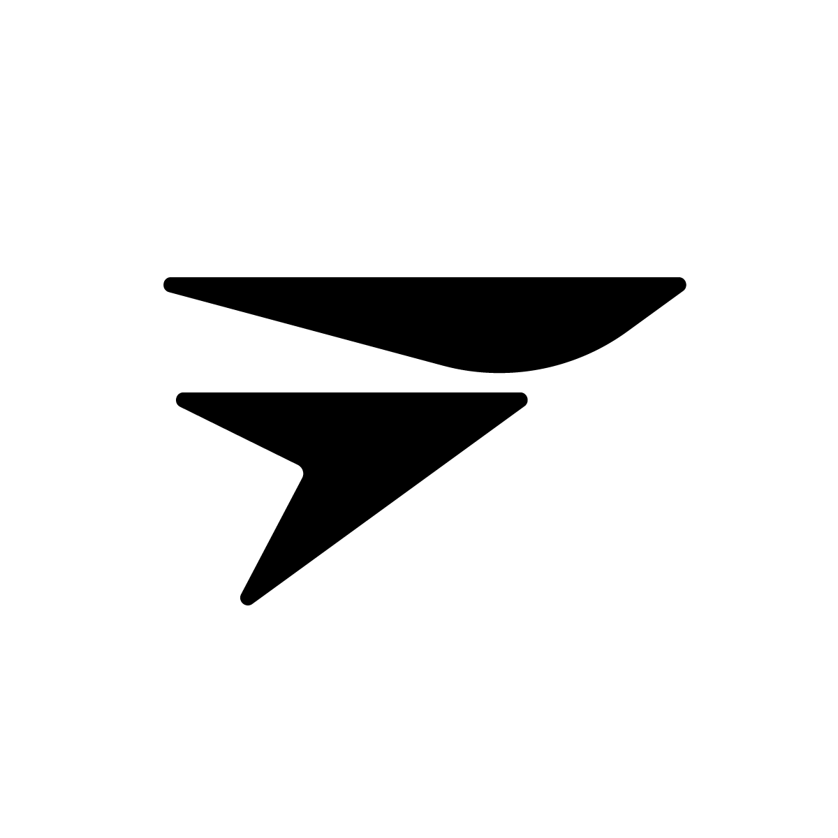 Arrow F Logo: Dynamic logo with abstract F, arrow, flying bird, swallow, and torch
