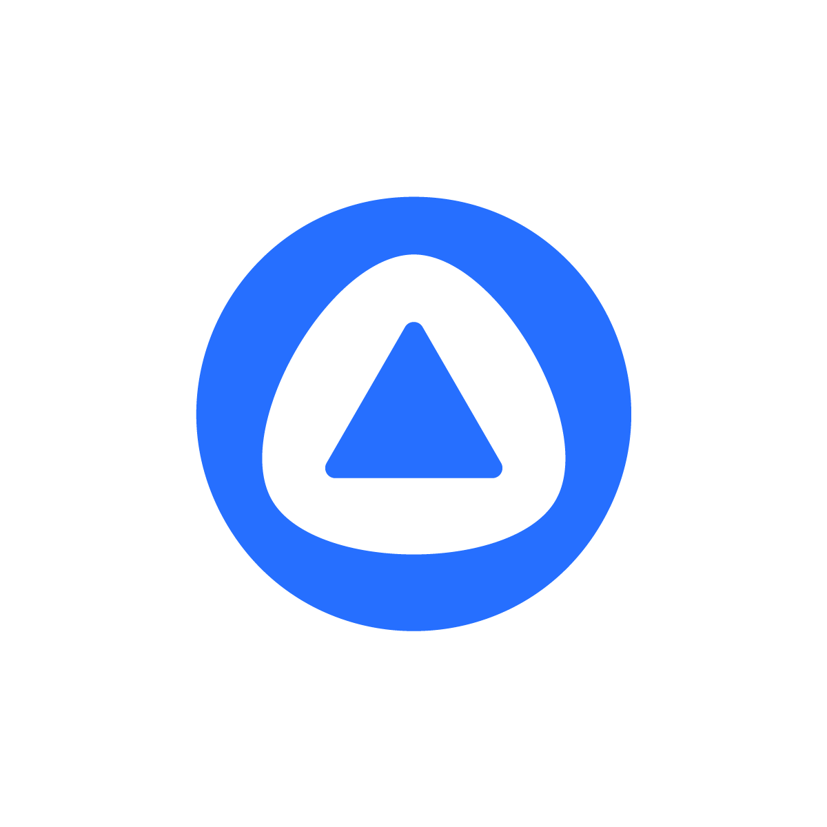 Circle Triangle Logo: Circle seamlessly transforming into a triangle inside it