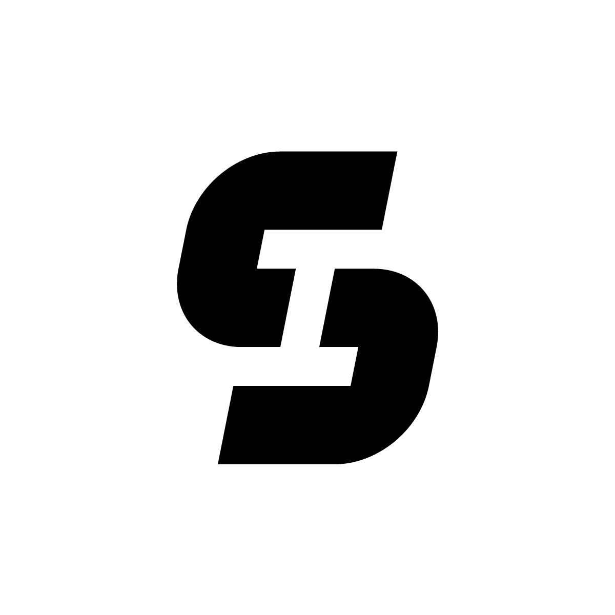 SI Logo: Letter S with I in the negative space