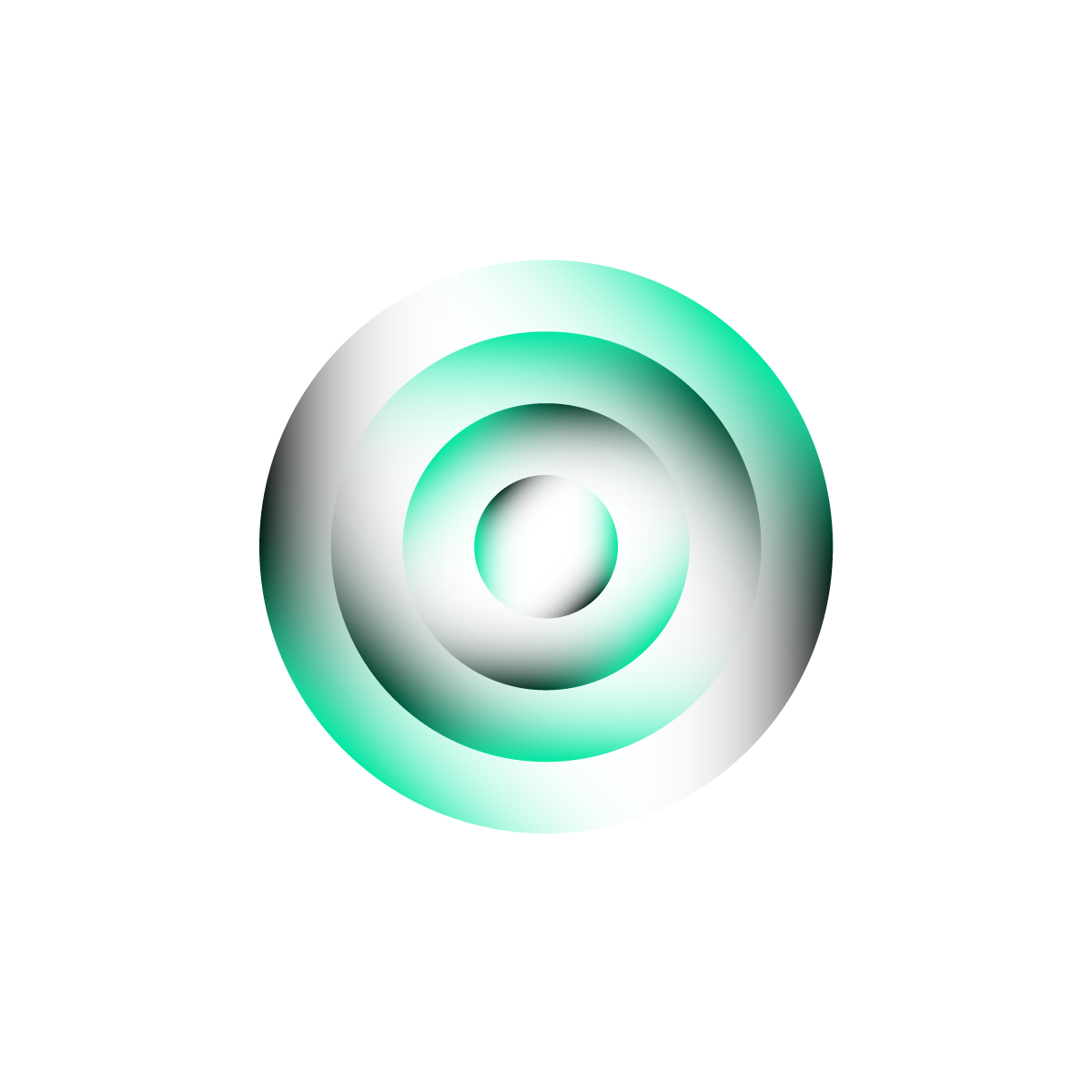 Radiology Logo: Four circles increasing in size, resembling radio waves or signals