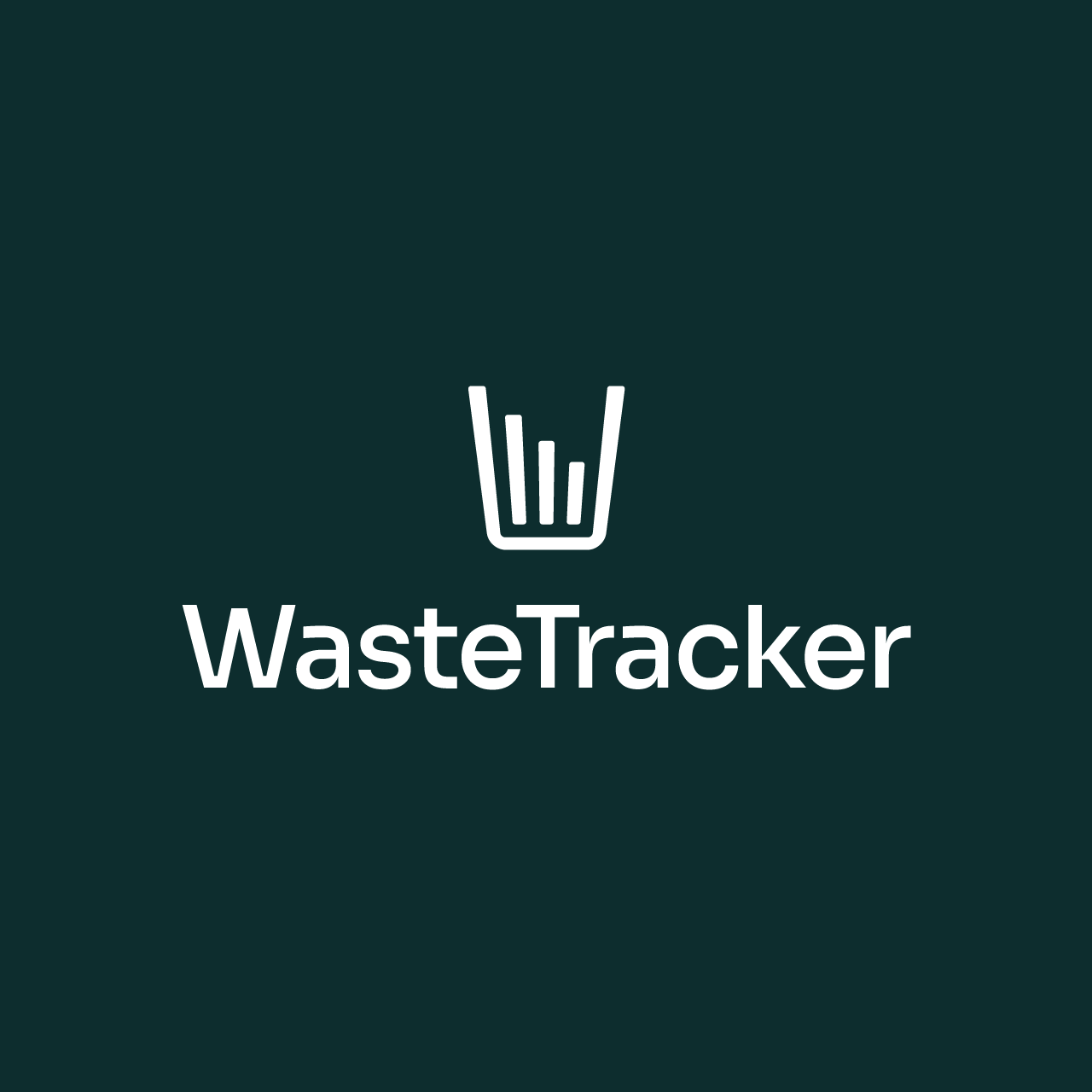 Another vertical version of the WasteTracker logo, providing design flexibility