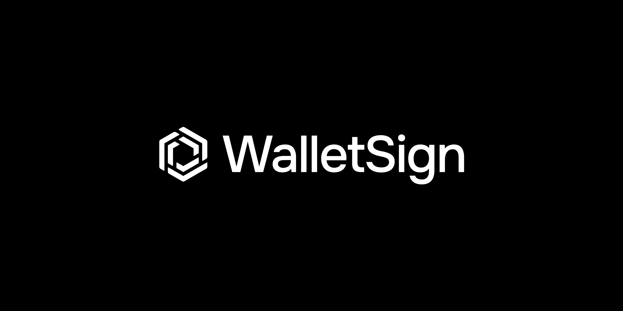WalletSign brand identity logo displayed on a dark background, demonstrating high contrast and visibility for digital Web3 interfaces.