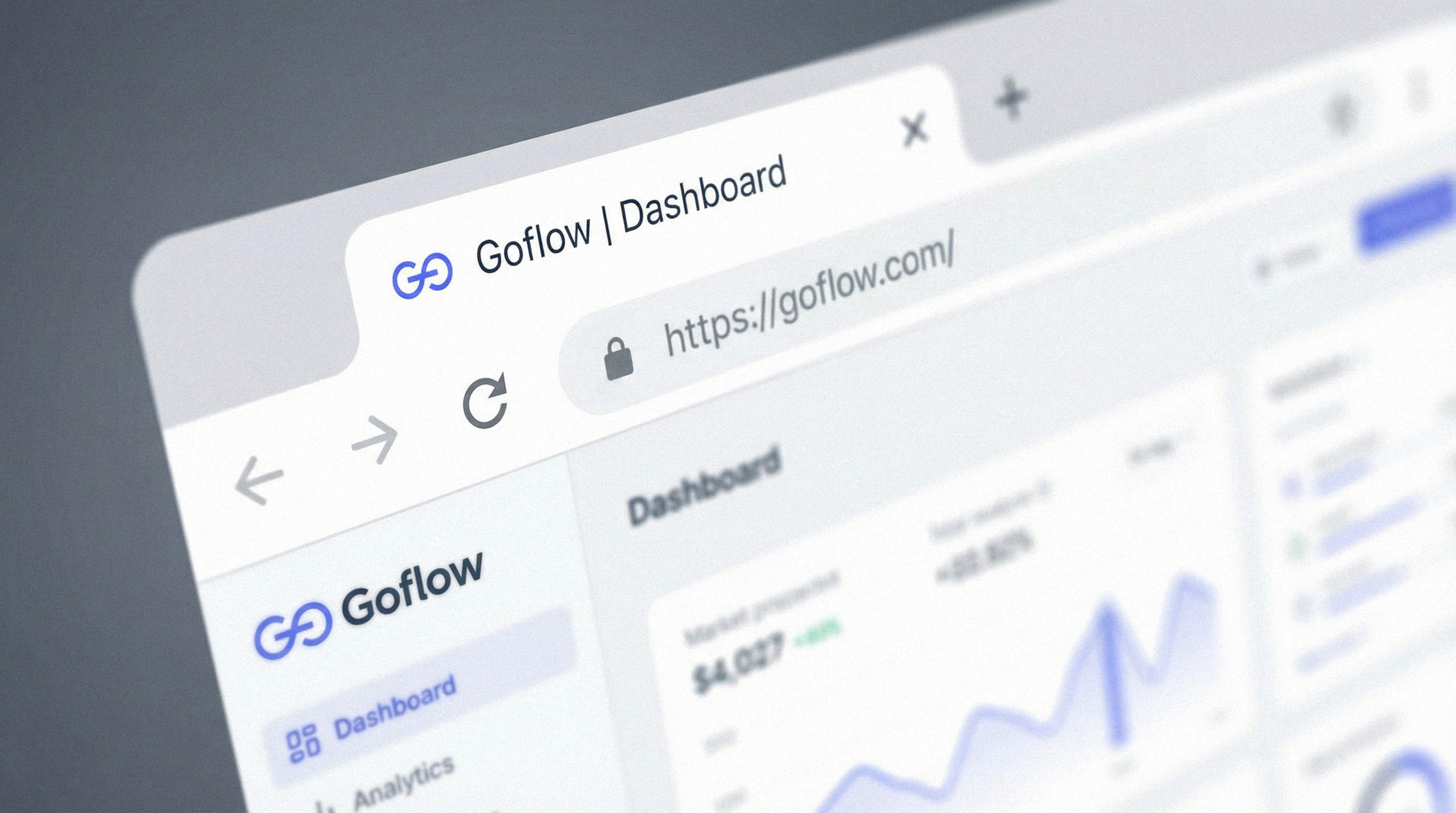 Goflow brand identity applied to a multichannel ecommerce software dashboard UI