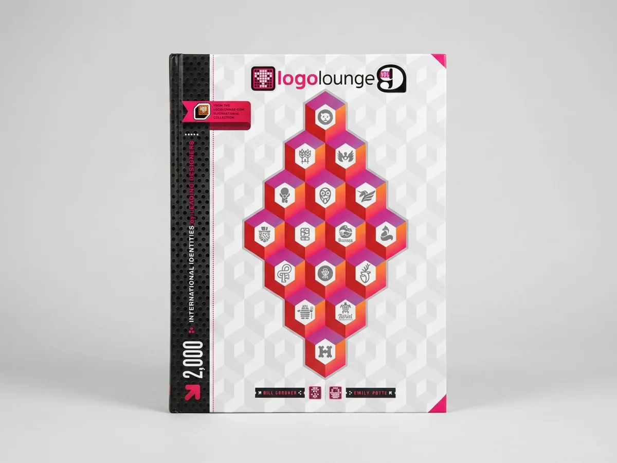 LogoLounge Book 9 (2015) by Bill Gardner & Emily Potts LogoLounge Book 9 (2015) cover featuring 5 logos by Brandforma